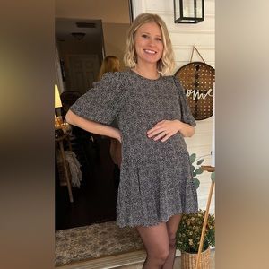 Black and white polka dot dress